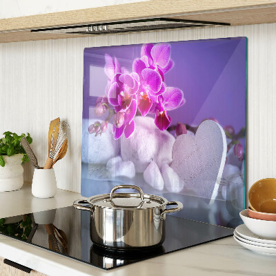 Szklana deska do krojenia Orchidee na kamieniach