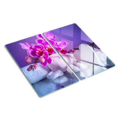 Szklana deska do krojenia Orchidee na kamieniach