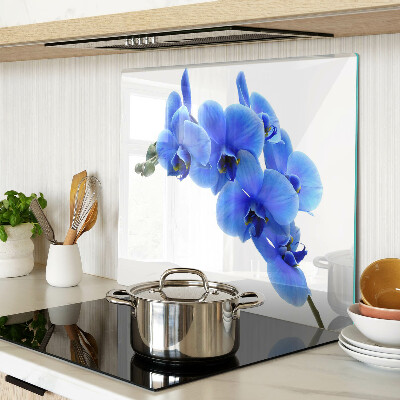 Szklana deska kuchenna Niebieskie orchidee