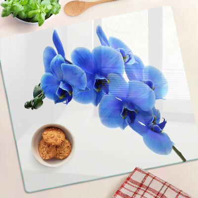 Szklana deska kuchenna Niebieskie orchidee