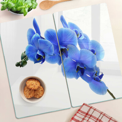 Szklana deska kuchenna Niebieskie orchidee