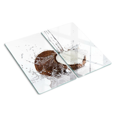 Szklana deska kuchenna Kokos z wodą i rozpryskiem