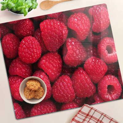 Szklana deska kuchenna Maliny na tle
