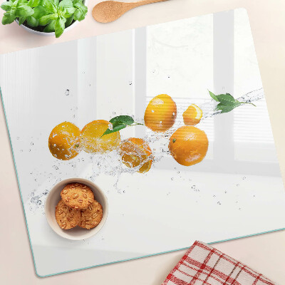 Deska kuchenna szklana Cytrusy z wodą