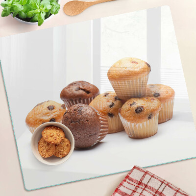 Szklana deska kuchenna Muffinki czekoladowe i waniliowe