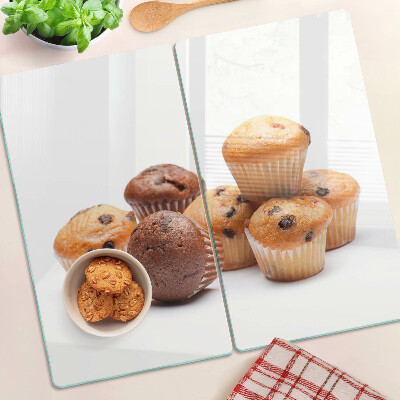 Szklana deska kuchenna Muffinki czekoladowe i waniliowe
