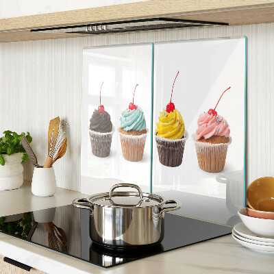 Deska kuchenna szklana Cupcake z bitą śmietaną i wiśnią