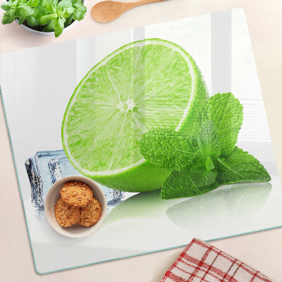 Deska kuchenna szklana Limonka z miętą i lodem