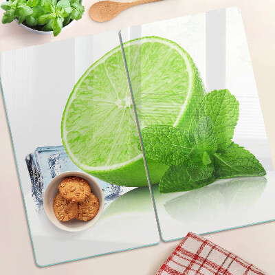 Deska kuchenna szklana Limonka z miętą i lodem