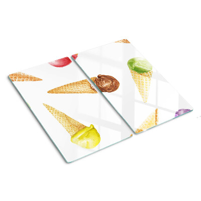 Szklana deska kuchenna Lody w waflu