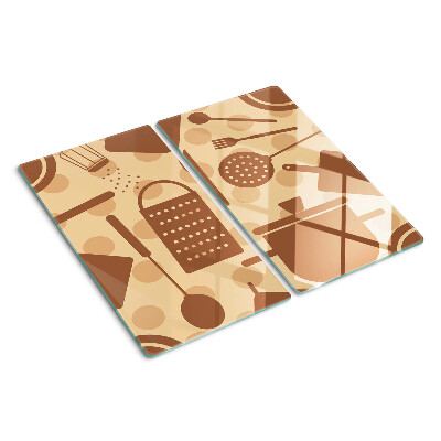 Szklana deska do krojenia Akcesoria kuchenne w stylu retro