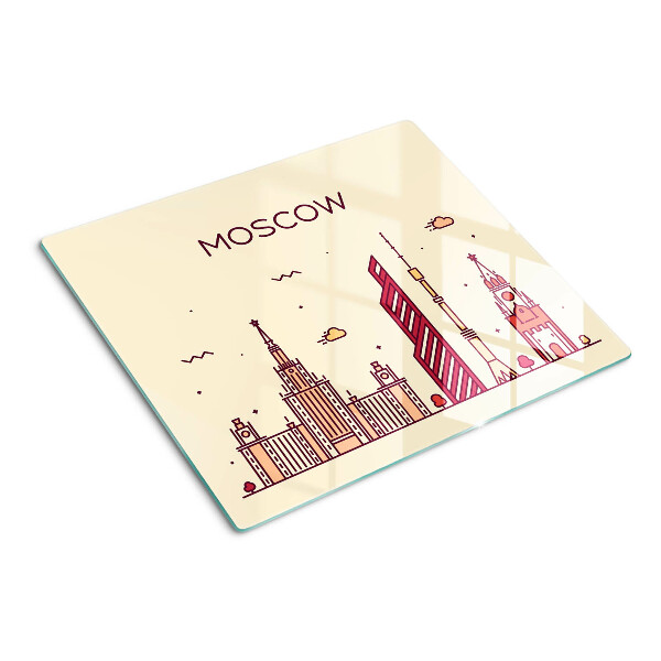 Deska kuchenna szklana Moscow skyline illustration