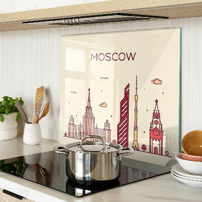 Deska kuchenna szklana Moscow skyline illustration