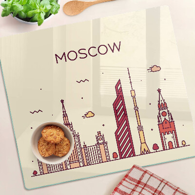 Deska kuchenna szklana Moscow skyline illustration