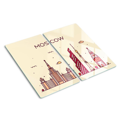 Deska kuchenna szklana Moscow skyline illustration
