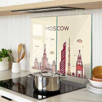 Deska kuchenna szklana Moscow skyline illustration