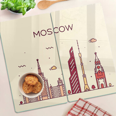 Deska kuchenna szklana Moscow skyline illustration