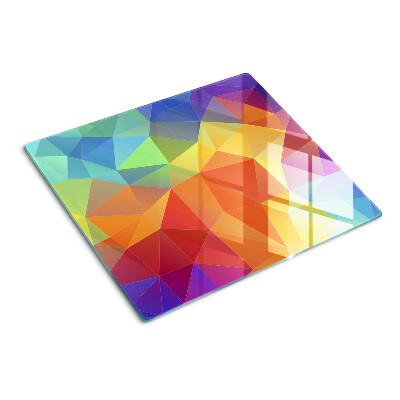 Szklana deska do krojenia Geometria kolorowych trójkątów