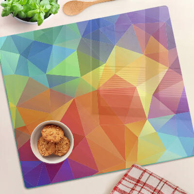 Szklana deska do krojenia Geometria kolorowych trójkątów
