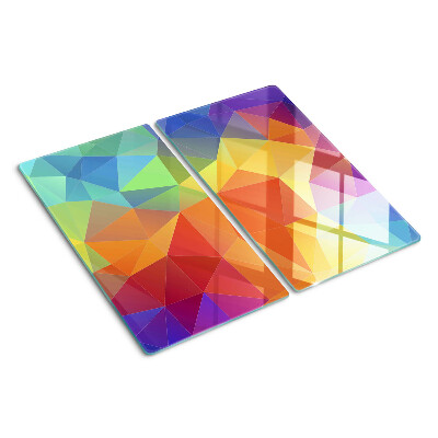 Szklana deska do krojenia Geometria kolorowych trójkątów