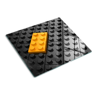Szklana deska do krojenia Klocki LEGO na czarnym tle