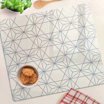 Szklana deska do krojenia Geometria z trójkątami i liniami