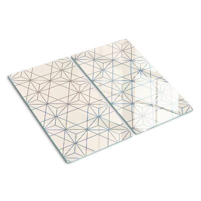 Szklana deska do krojenia Geometria z trójkątami i liniami