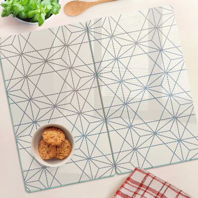 Szklana deska do krojenia Geometria z trójkątami i liniami