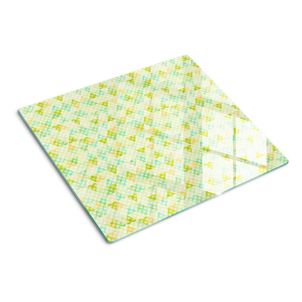 Deska kuchenna szklana Geometria w pastelowych kolorach