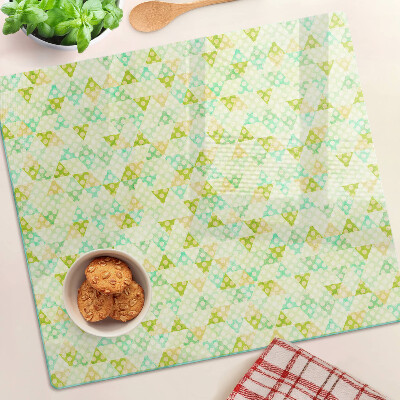 Deska kuchenna szklana Geometria w pastelowych kolorach