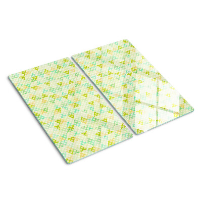 Deska kuchenna szklana Geometria w pastelowych kolorach
