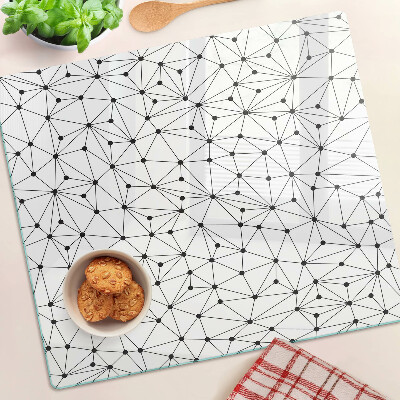 Deska kuchenna szklana Geometria sieciowa