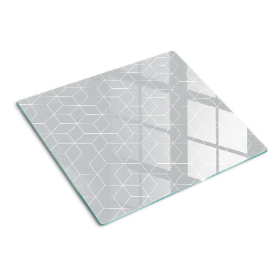 Szklana deska do krojenia Sześciokątna siatka geometryczna
