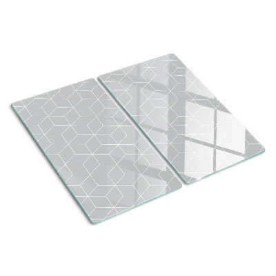 Szklana deska do krojenia Sześciokątna siatka geometryczna