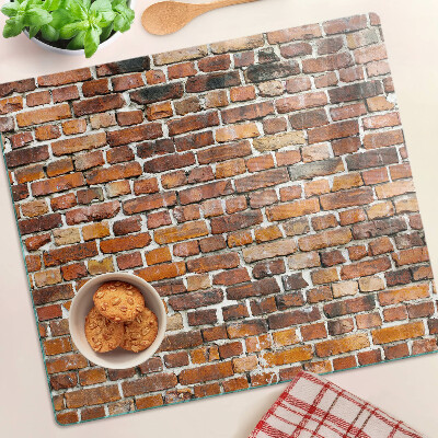 Szklana deska kuchenna Ceglana ściana