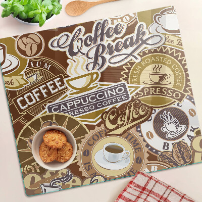 Szklana deska kuchenna Kawa i espresso
