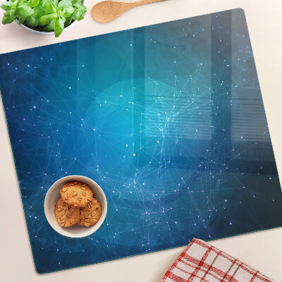 Szklana deska do krojenia Motyw geometrycznych linii i punktów
