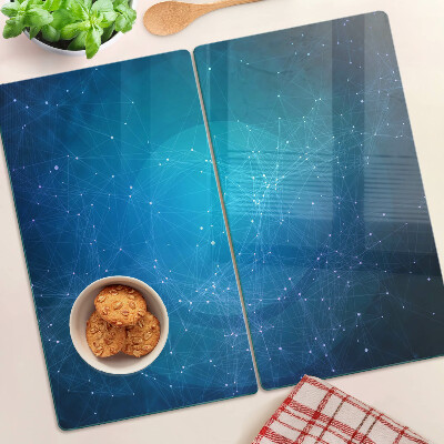 Szklana deska do krojenia Motyw geometrycznych linii i punktów