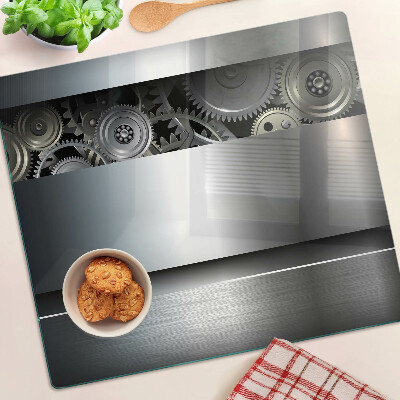Deska kuchenna szklana Mechaniczne tryby i metaliczne powierzchnie
