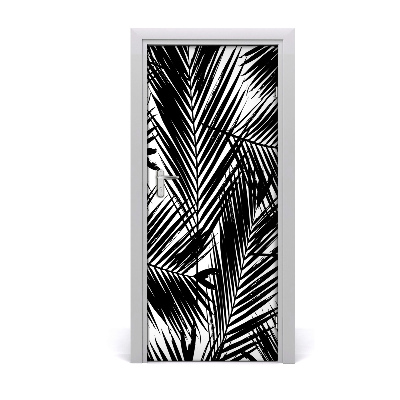 Okleina samoprzylepna na drzwi Liście palmy