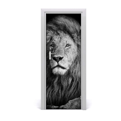 Naklejka samoprzylepna na drzwi Portret lwa