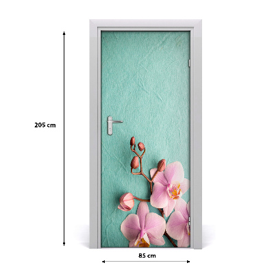 Naklejka samoprzylepna na drzwi Różowa orchidea