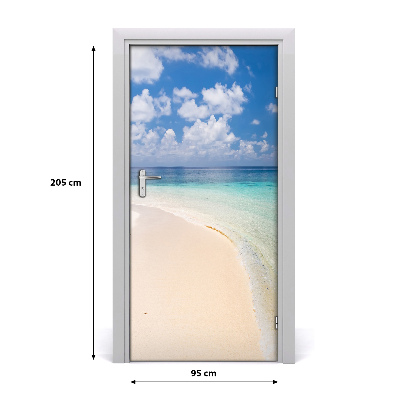 Naklejka na drzwi samoprzylepna Plaża Malediwy