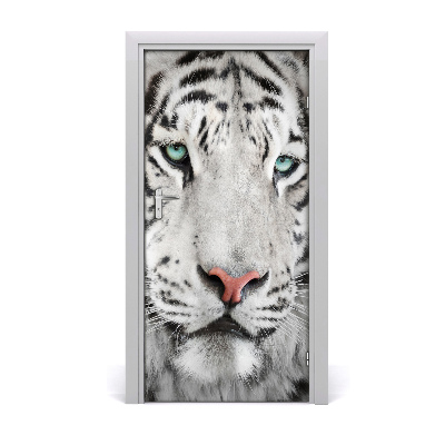 Naklejka samoprzylepna na drzwi Biały tygrys