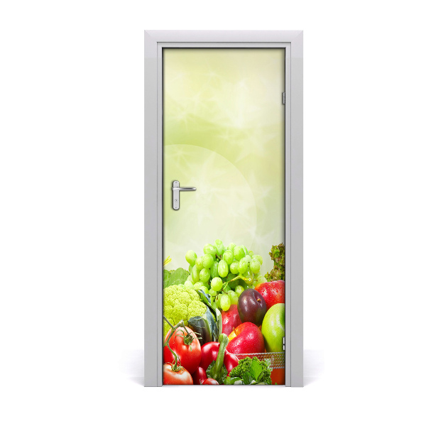 Okleina samoprzylepna na drzwi Warzywa i owoce