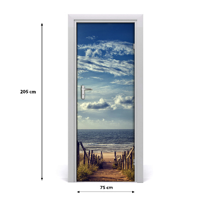 Naklejka na drzwi samoprzylepna Ścieżka na plażę
