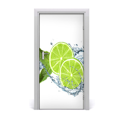 Okleina samoprzylepna fototapety na drzwi Limonki