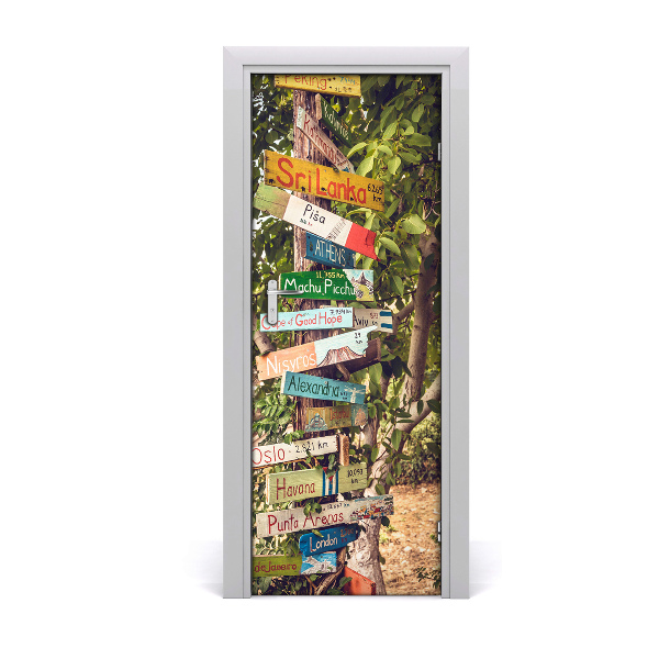 Naklejka fototapeta na drzwi do domu Drogowskaz