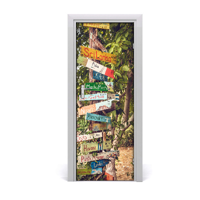 Naklejka fototapeta na drzwi do domu Drogowskaz