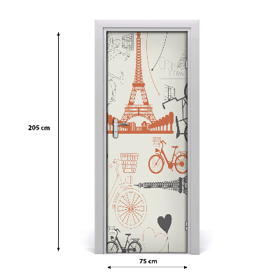 Naklejka fototapeta na drzwi Symbole Francji
